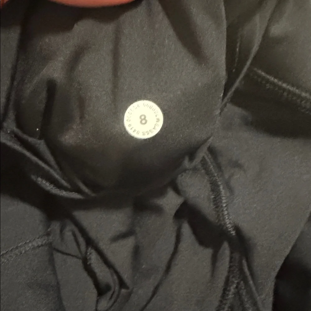 Lululemon Run For Fun Crop Black Pockets Running Workout Gym-8
